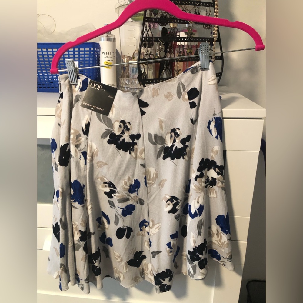00P Petite mini floral skirt from Banana Republic